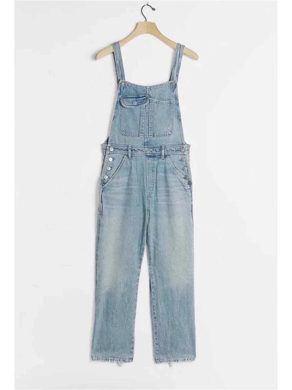 Anthropologie citizens of humanity jamie cropped Light Blue Denim Overalls NWT - Picture 7 of 12